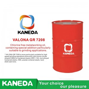 KANEDA VALONA GR 7208 Chloorvrije metaalbewerkingsolie, met speciale toevoeging bijzonder geschikt voor slijptoepassingen.