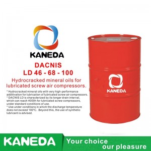 KANEDA DACNIS LD 32 - 46 - 68 Hydrocrack minerale oliën voor gesmeerde schroefluchtcompressoren.